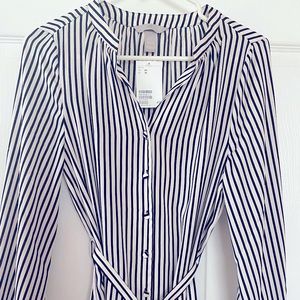 NWT H&M striped shirt dress